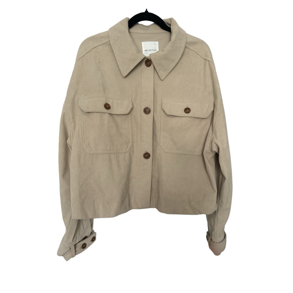 XL Avec Les Filles corduroy cottage-core button down jacket